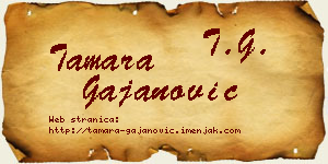 Tamara Gajanović vizit kartica